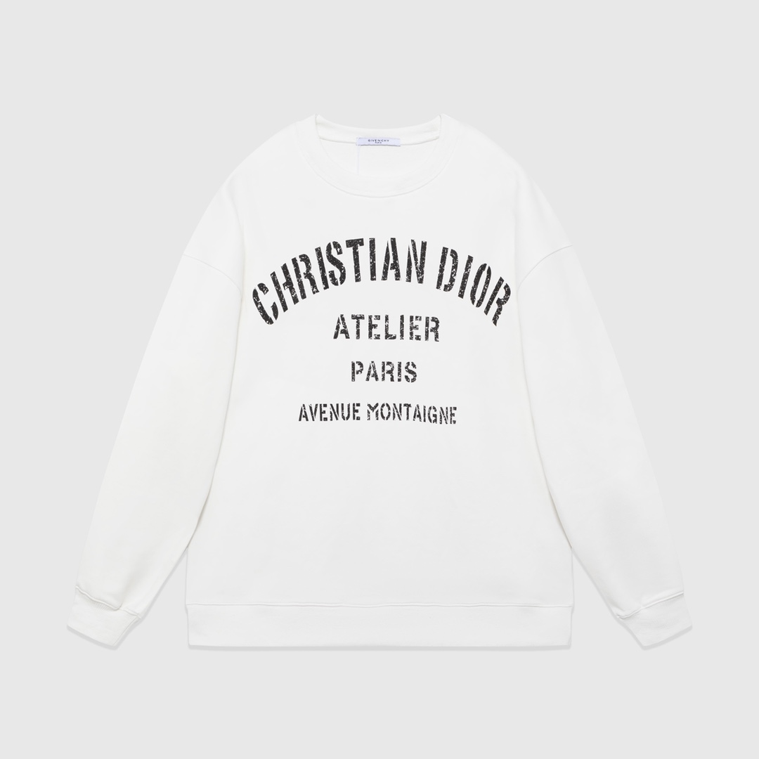 【DIOR 公式旗艦店】ディオール  丸首の衛衣 スウェットご好評に付き再入荷 241114
