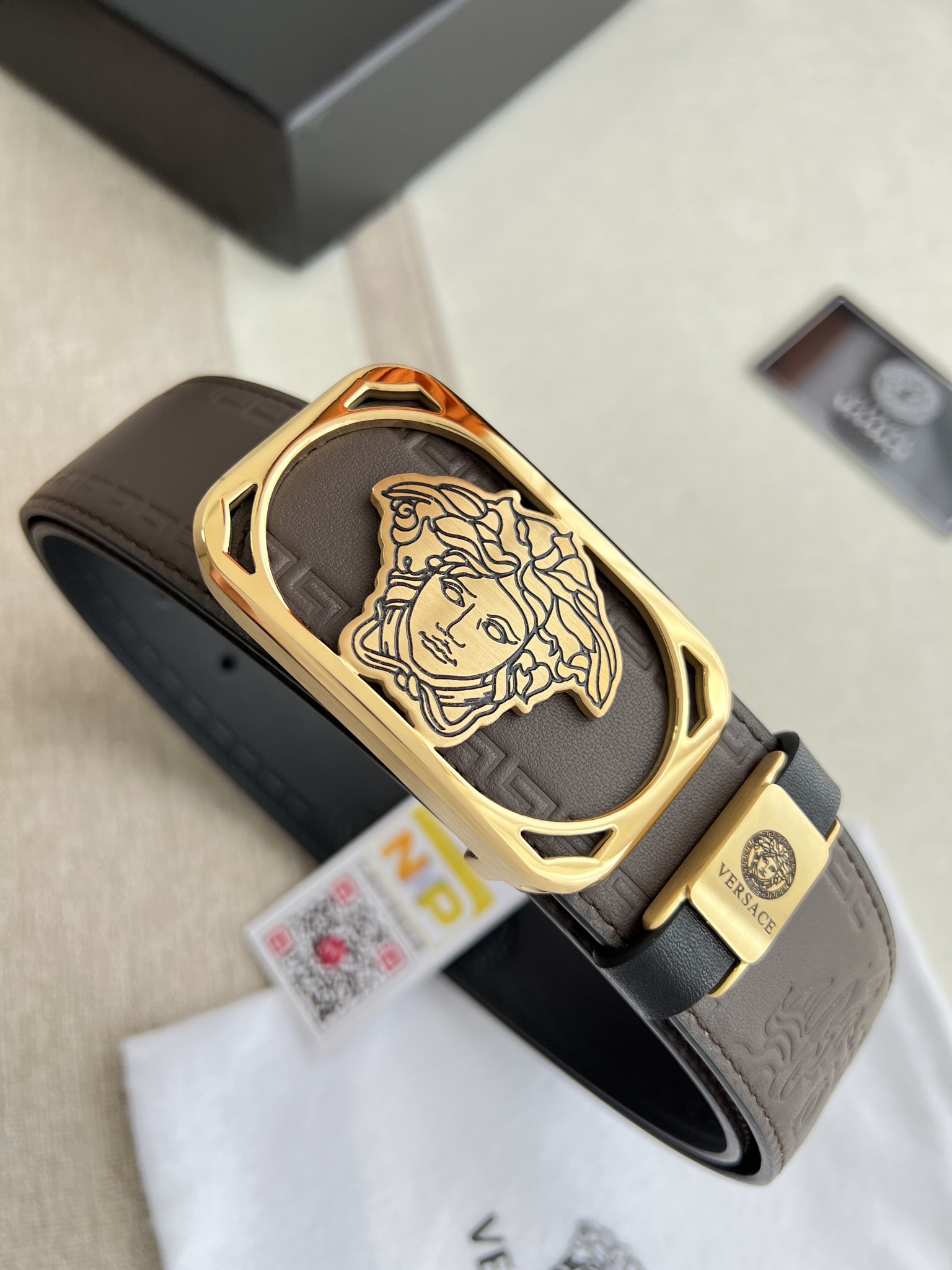 【VERSACE】(ヴェルサーチ) 3.8cmベルト メンズ 240903