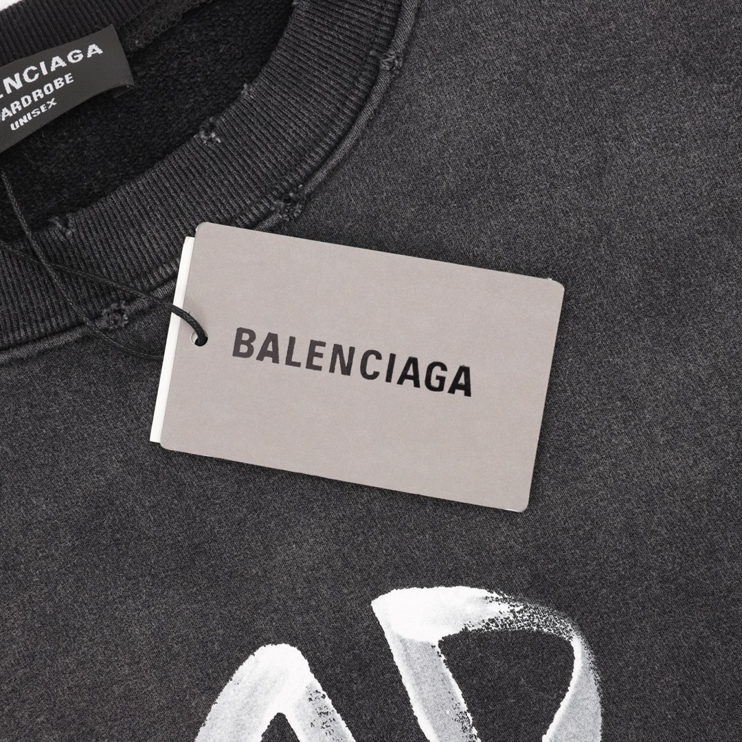 【BALENCIAGA  公式旗艦店】バレンシアガ  丸首の衛衣 スウェットご好評に付き再入荷！241114
