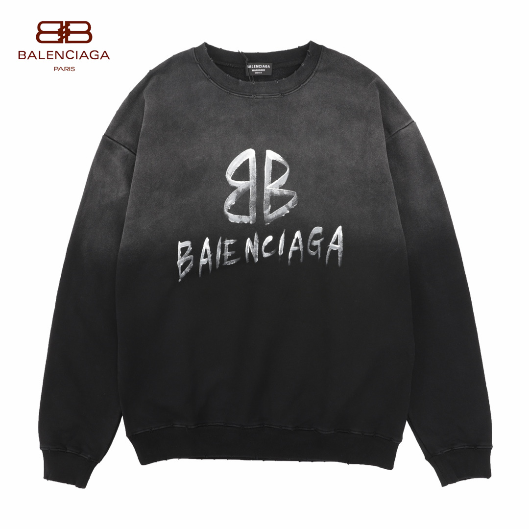 【BALENCIAGA  公式旗艦店】バレンシアガ  丸首の衛衣 スウェットご好評に付き再入荷！241114