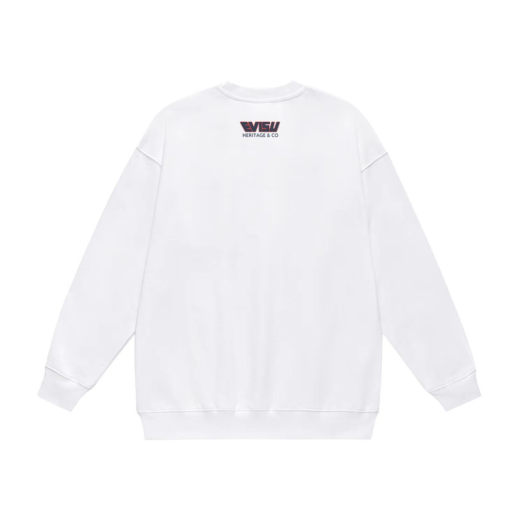 【EVISU 公式旗艦店】エヴィス 丸首の衛衣 スウェット ご好評に付き再入荷 240816