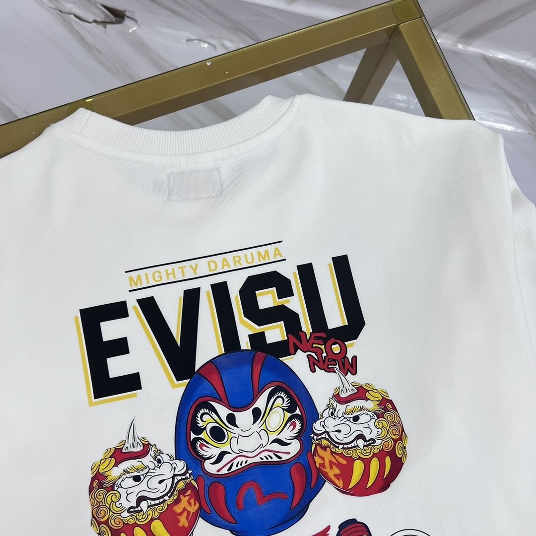 【EVISU 公式旗艦店】エヴィス 丸首の衛衣 スウェット ご好評に付き再入荷！
