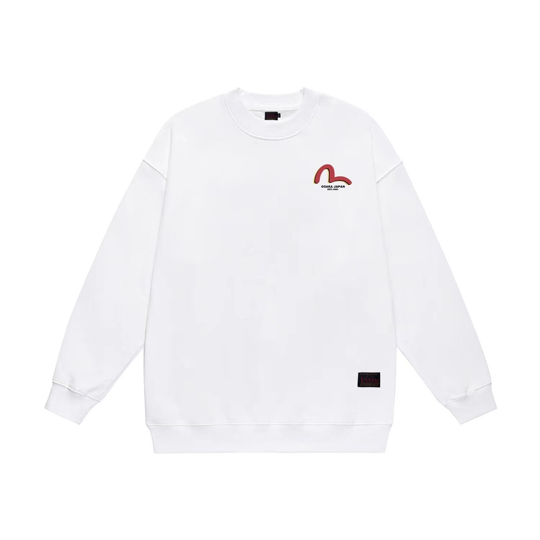 【EVISU 公式旗艦店】エヴィス 丸首の衛衣 スウェット ご好評に付き再入荷！