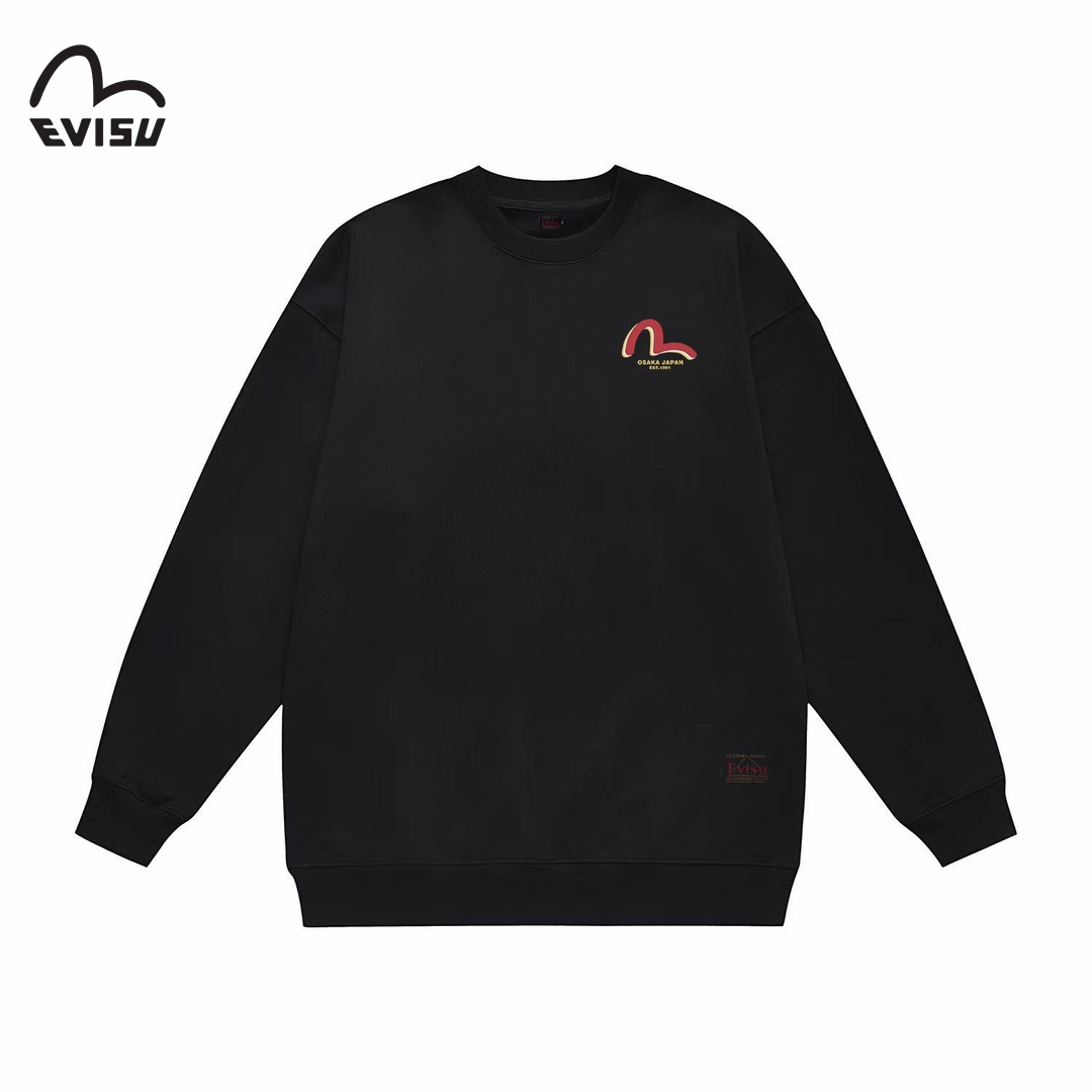 【EVISU 公式旗艦店】エヴィス 丸首の衛衣 スウェット ご好評に付き再入荷！