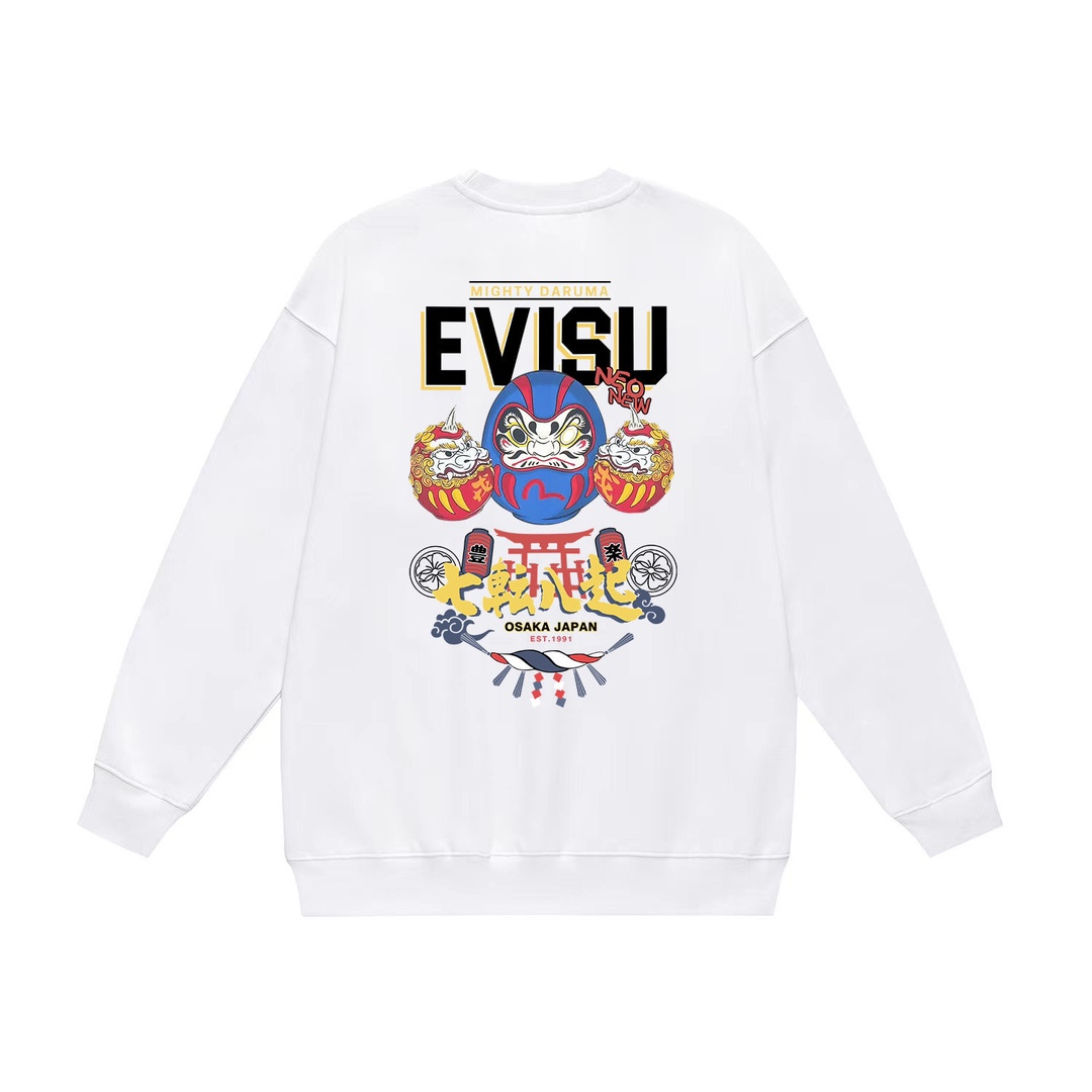 【EVISU 公式旗艦店】エヴィス 丸首の衛衣 スウェット ご好評に付き再入荷！