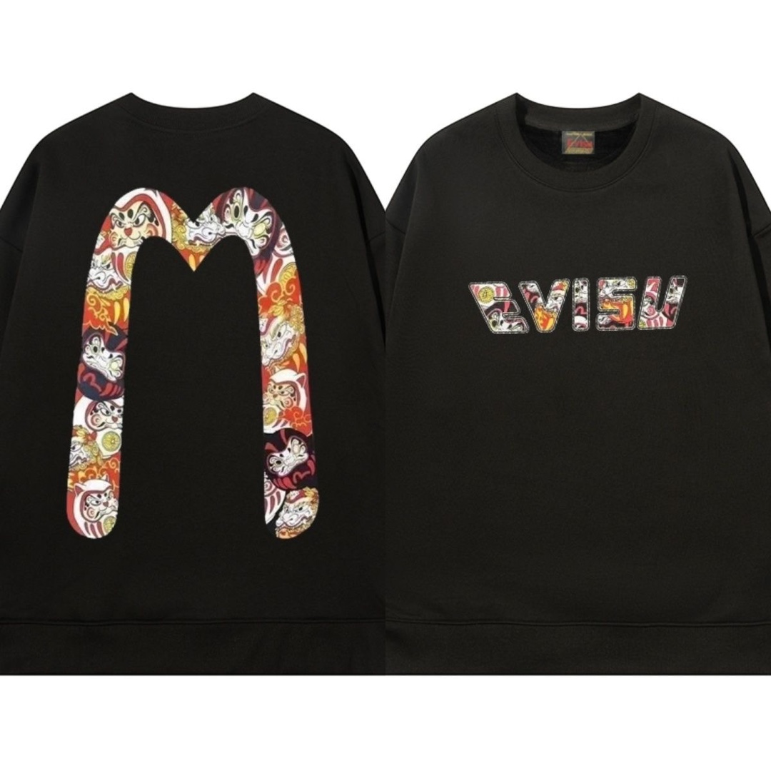 【EVISU 公式旗艦店】エヴィス 丸首の衛衣 スウェット ご好評に付き再入荷 240816