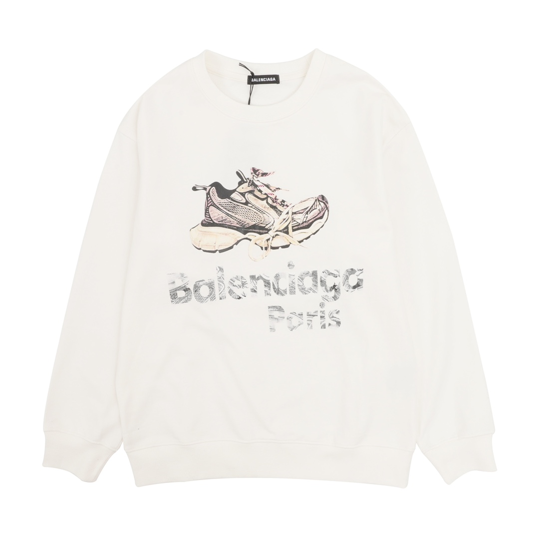 【BALENCIAGA 公式旗艦店】バレンシアガ 丸首の衛衣 スウェット ご好評に付き再入荷！