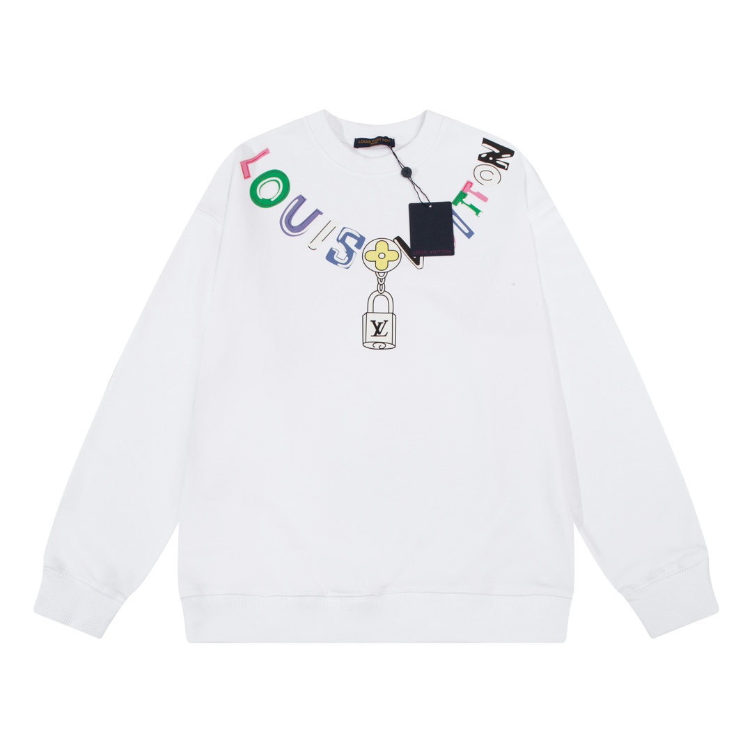 【LOUIS VUITTON  公式旗艦店】ルイヴィトン  丸首の衛衣 スウェットご好評に付き再入荷！