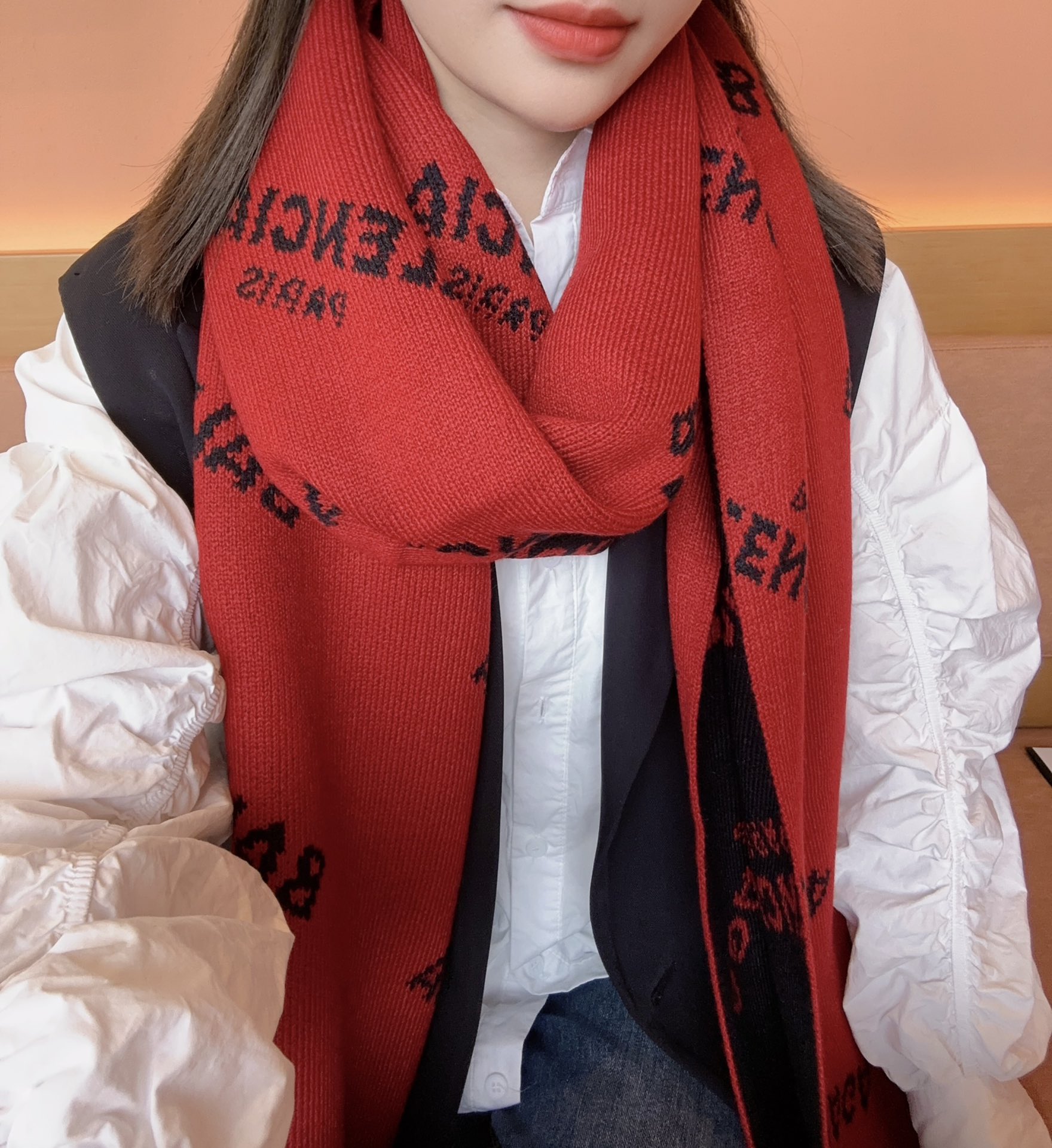 【BALENCIAGA   バレンシアガ】スカーフ38*220CM  241109