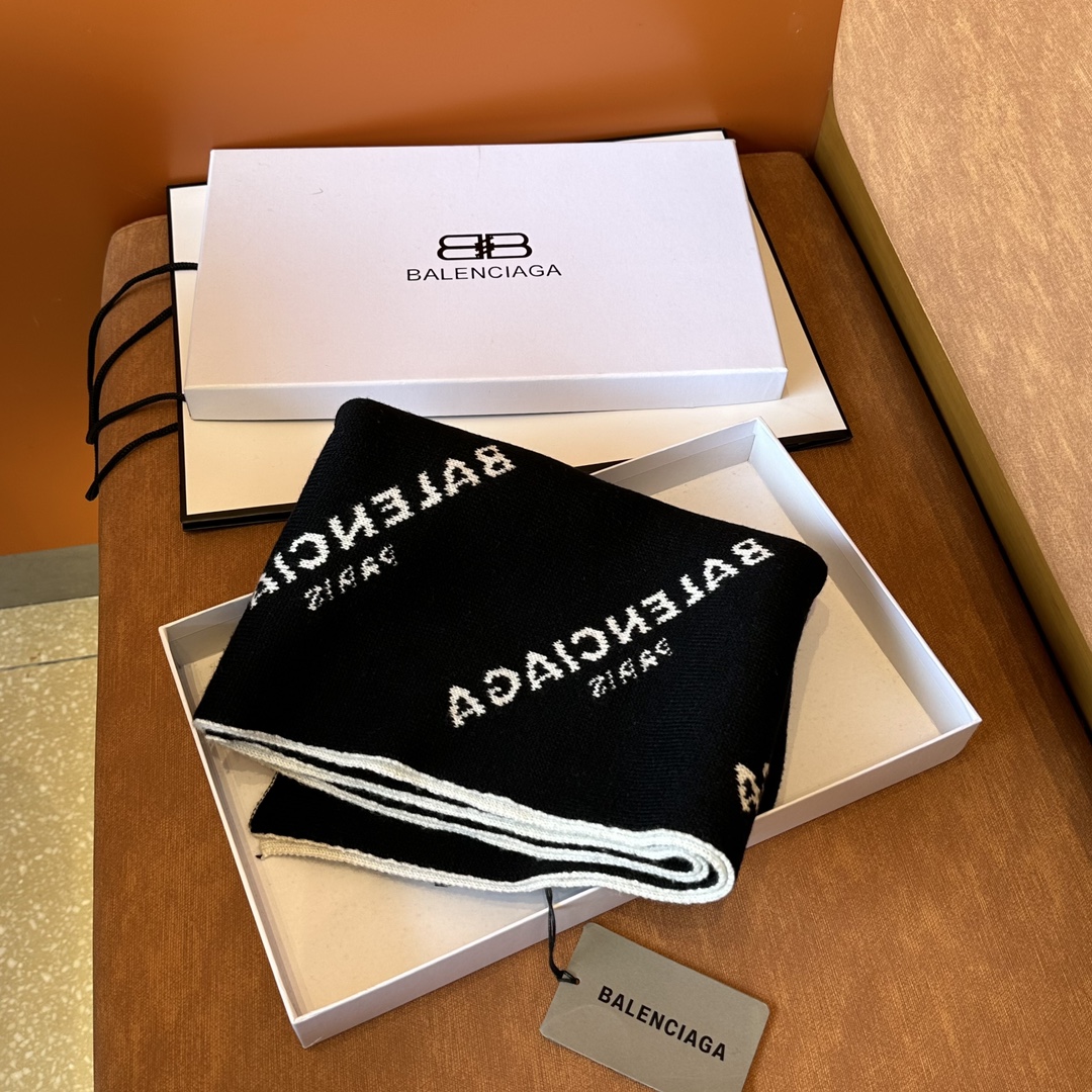 【BALENCIAGA   バレンシアガ】スカーフ38*220CM  241109
