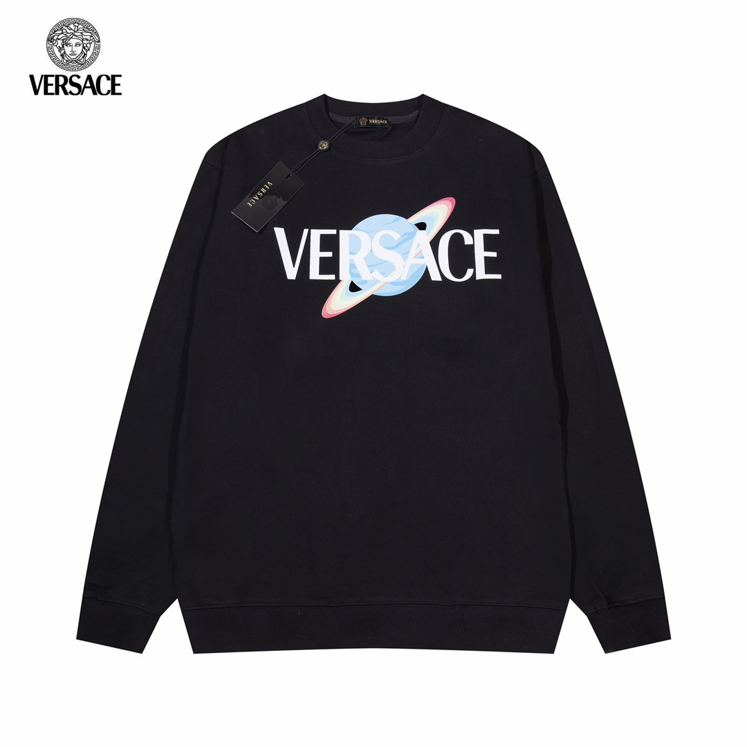 【VERSACE   公式旗艦店】ヴェルサーチ  丸首の衛衣   スウェットご好評に付き再入荷！
