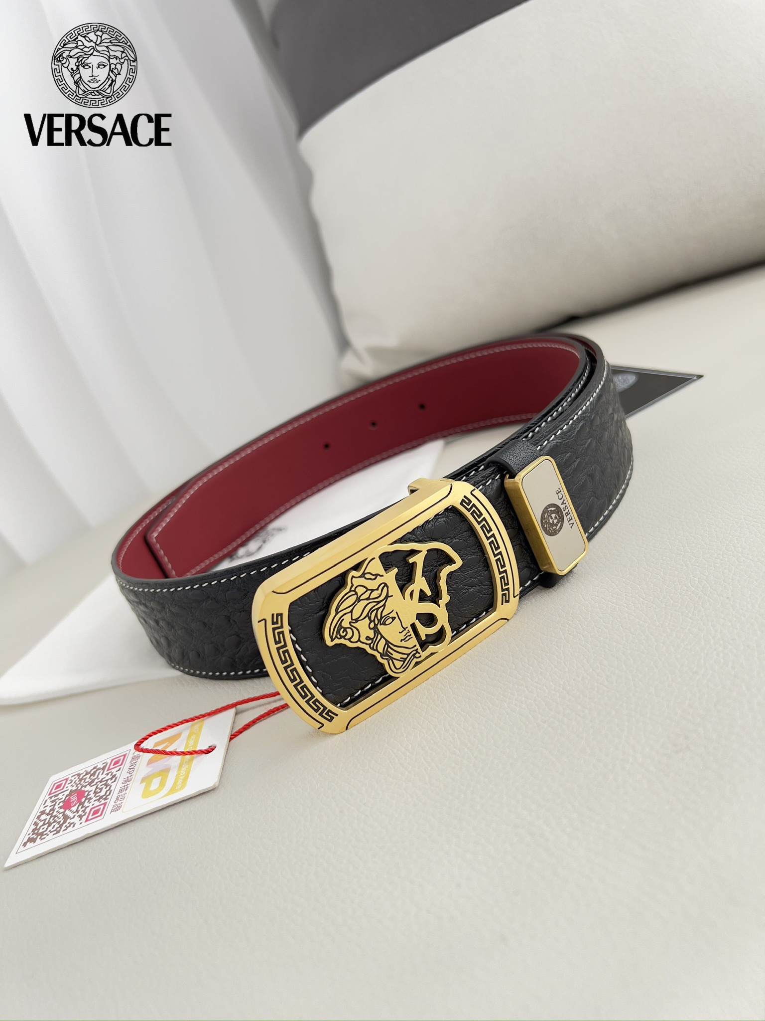 【VERSACE】(ヴェルサーチ) 3.8cmベルト メンズ 240903