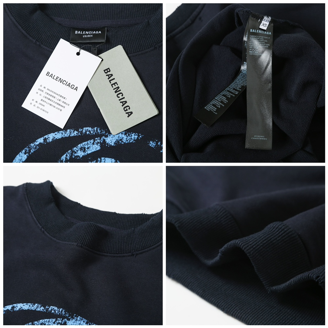 【BALENCIAGA 公式旗艦店】バレンシアガ 丸首の衛衣 スウェット ご好評に付き再入荷！