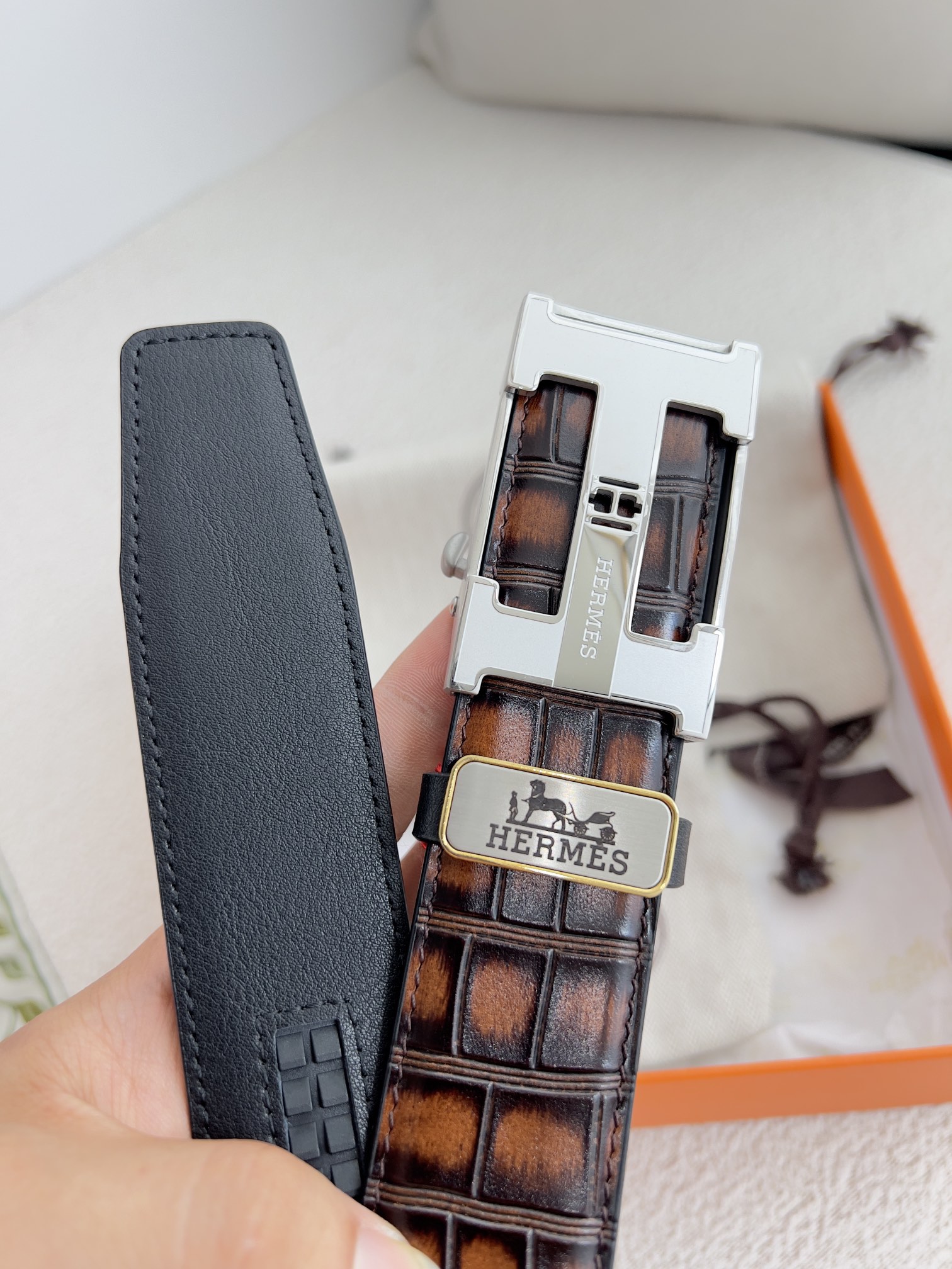 【Hermès】(エルメス) 3.5cmベルト メンズ 240903