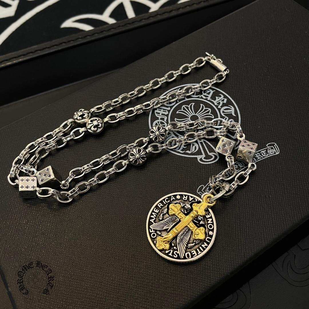 【CHROME HEARTS】ネックレス、新しいネックレス万能シンプルファッションオーナメント 240727