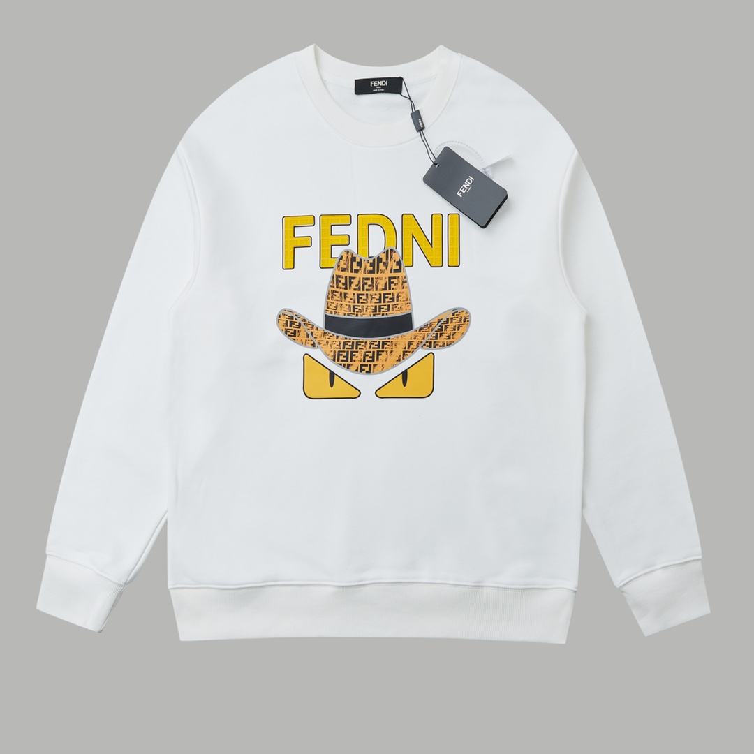 【FENDI  公式旗艦店】フェンディ  丸首の衛衣 スウェット ご好評に付き再入荷240829