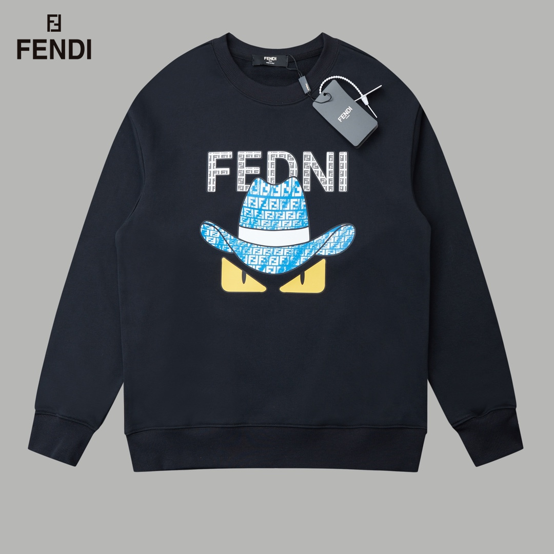 【FENDI  公式旗艦店】フェンディ  丸首の衛衣 スウェット ご好評に付き再入荷240829