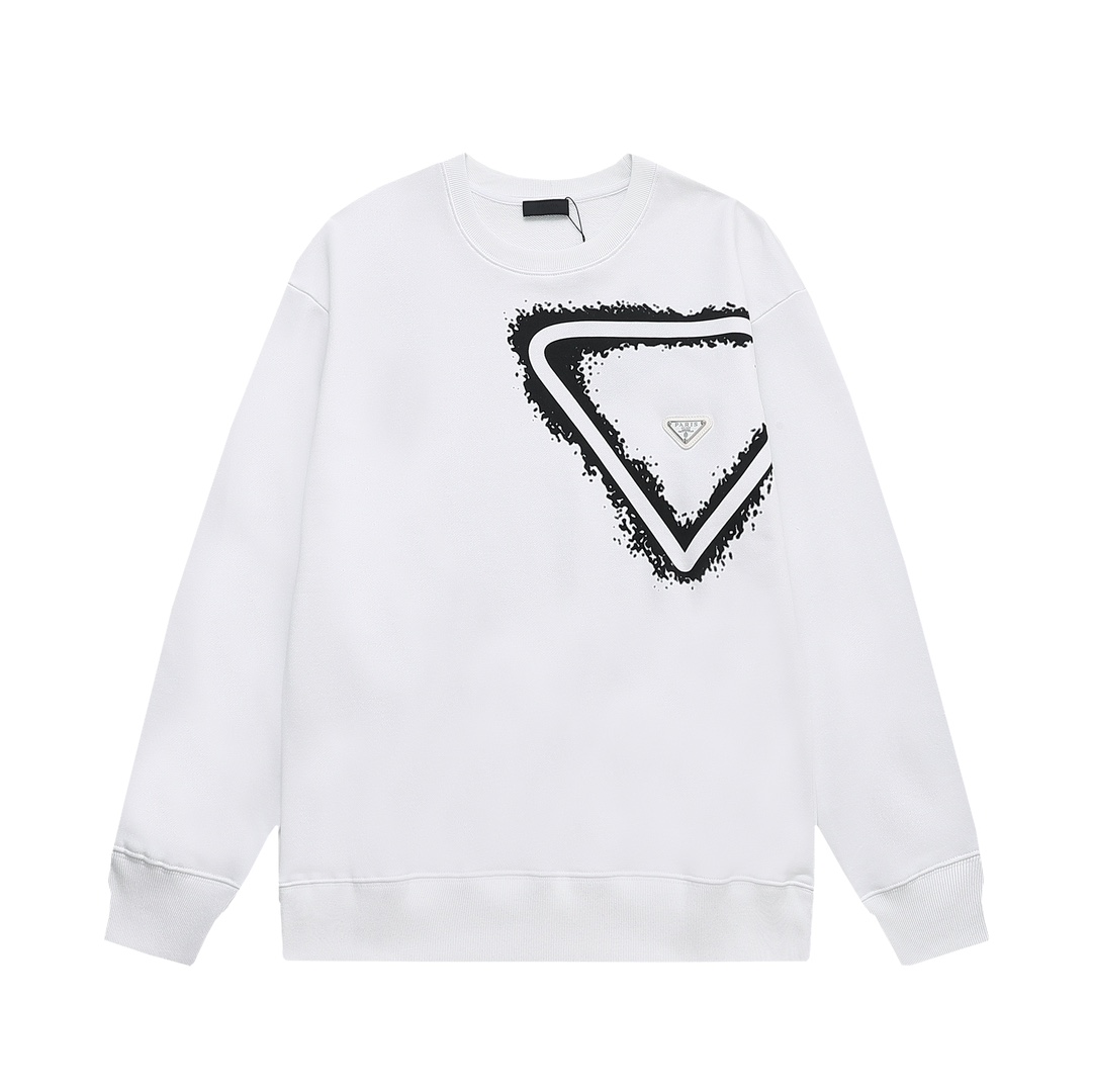 【PRADA 公式旗艦店】プラダ  丸首の衛衣 スウェットご好評に付き再入荷 240828