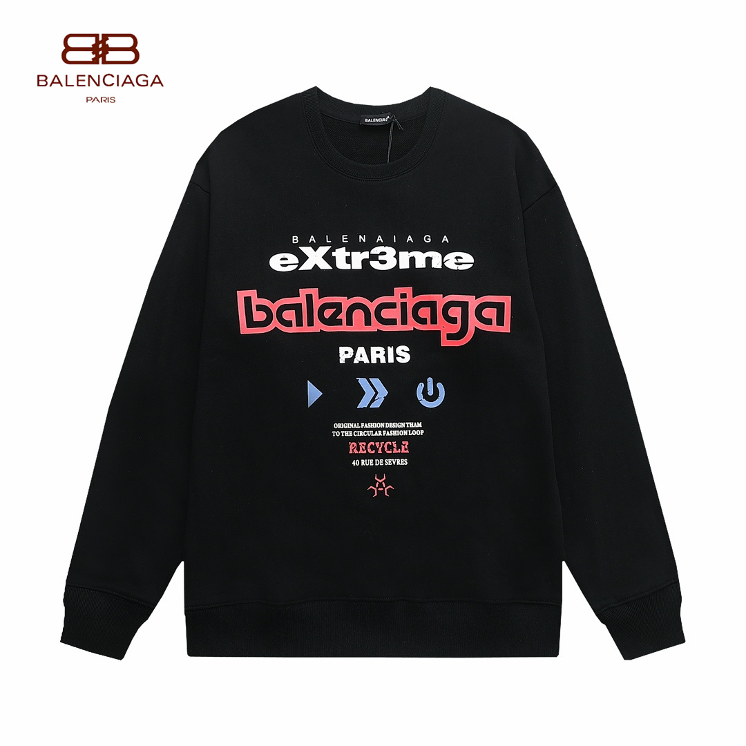 【BALENCIAGA 公式旗艦店】バレンシアガ 丸首の衛衣 スウェット ご好評に付き再入荷 240809