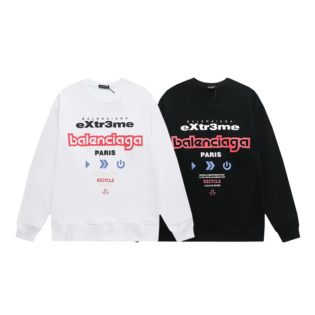 【BALENCIAGA 公式旗艦店】バレンシアガ 丸首の衛衣 スウェット ご好評に付き再入荷 240809