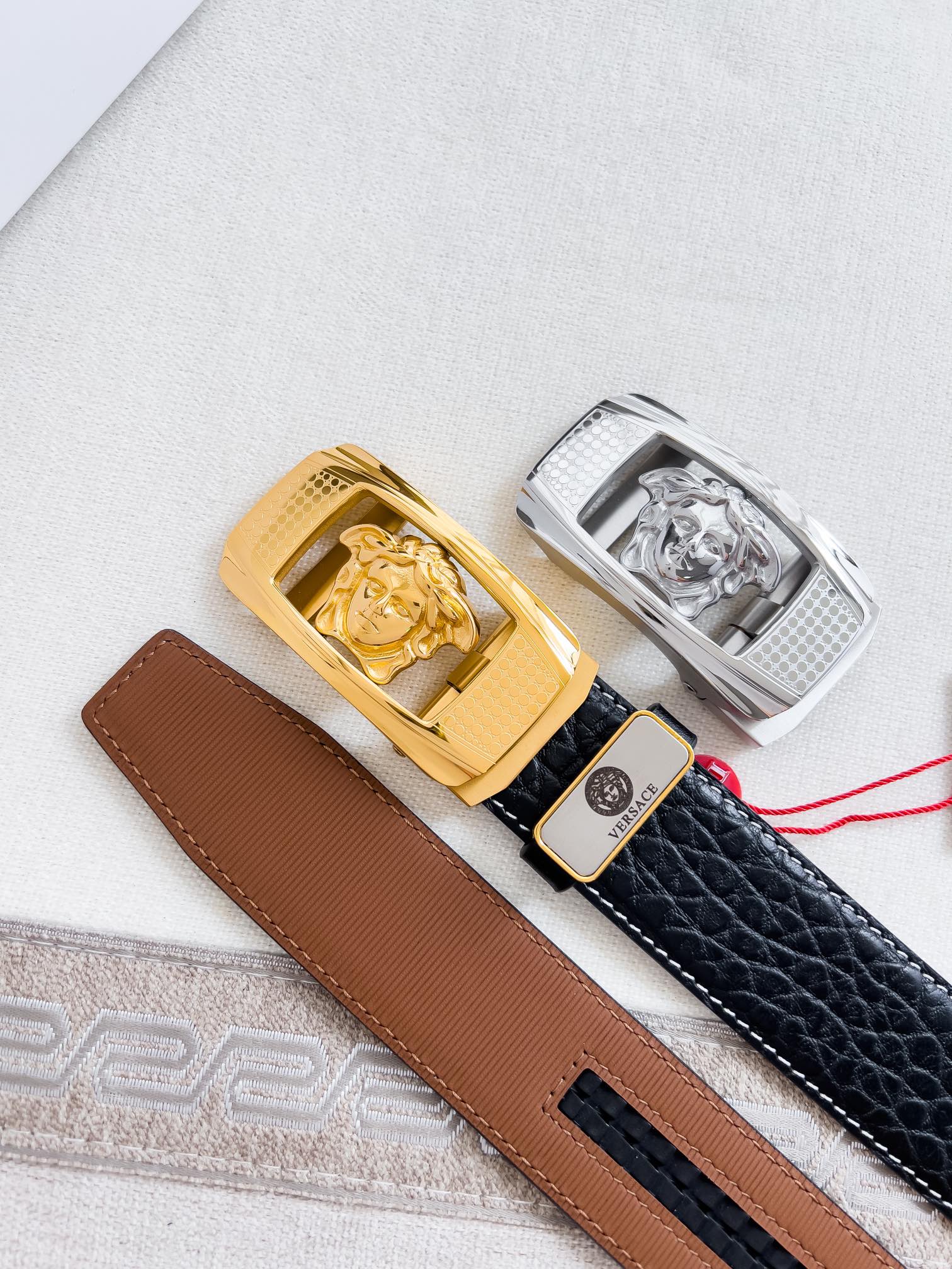 【VERSACE】(ヴェルサーチ) 3.5cmベルト メンズ 240903