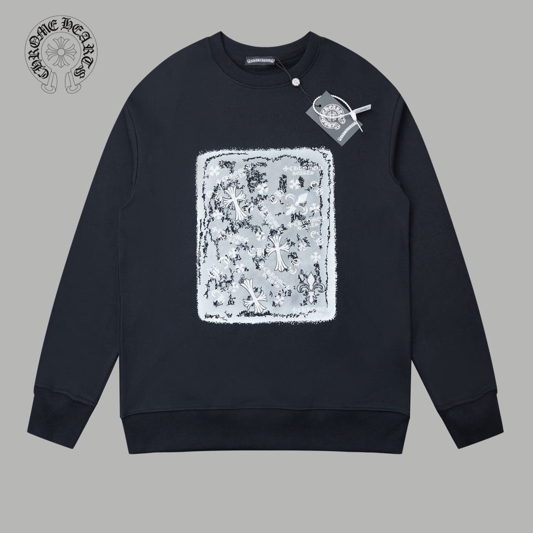 【CHROME HEARTS 公式旗艦店】クロムハーツ  丸首の衛衣 スウェット ご好評に付き再入荷240829