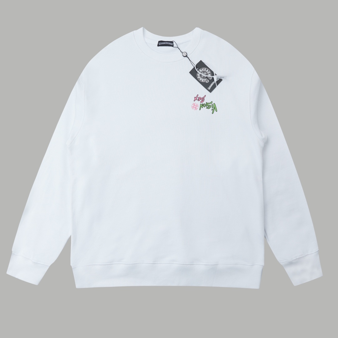 【CHROME HEARTS 公式旗艦店】クロムハーツ  丸首の衛衣 スウェット ご好評に付き再入荷240829