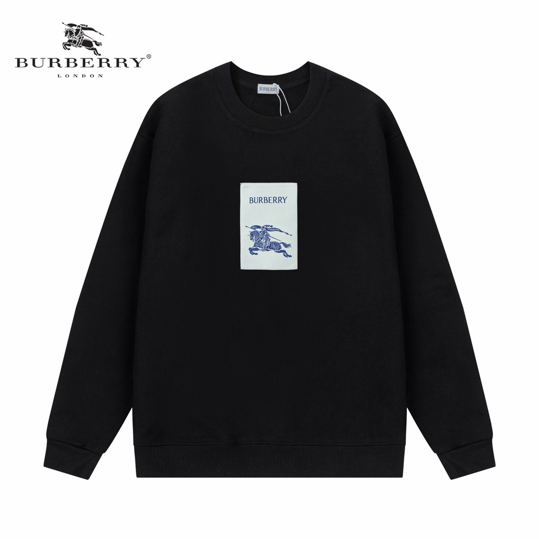 【BURBERRY  公式旗艦店】バーバリー 丸首の衛衣  パーカー ウェットご好評に付き再入荷  240809