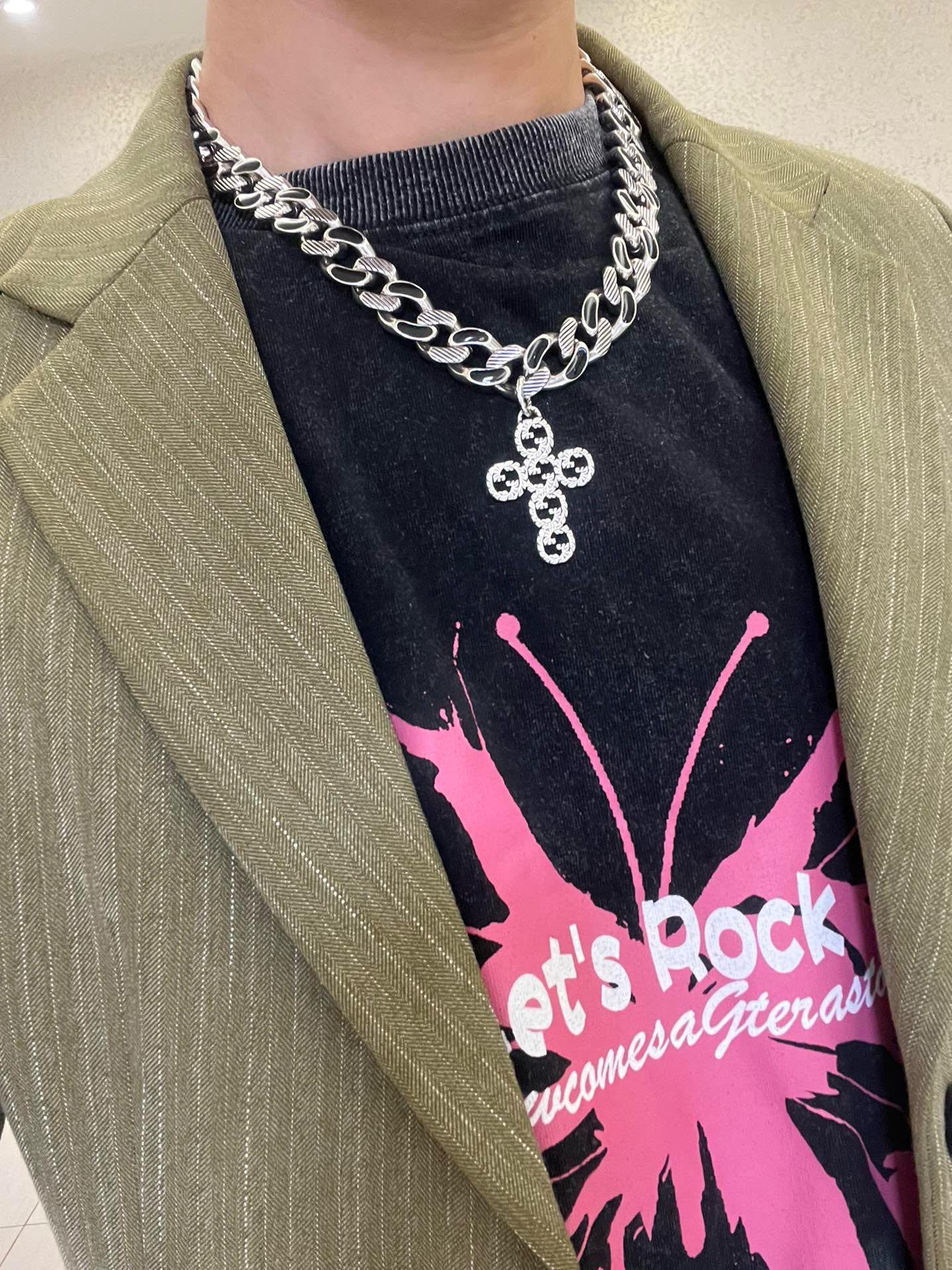 【GUCCI】ネックレス、新しいネックレス万能シンプルファッションオーナメント 240815