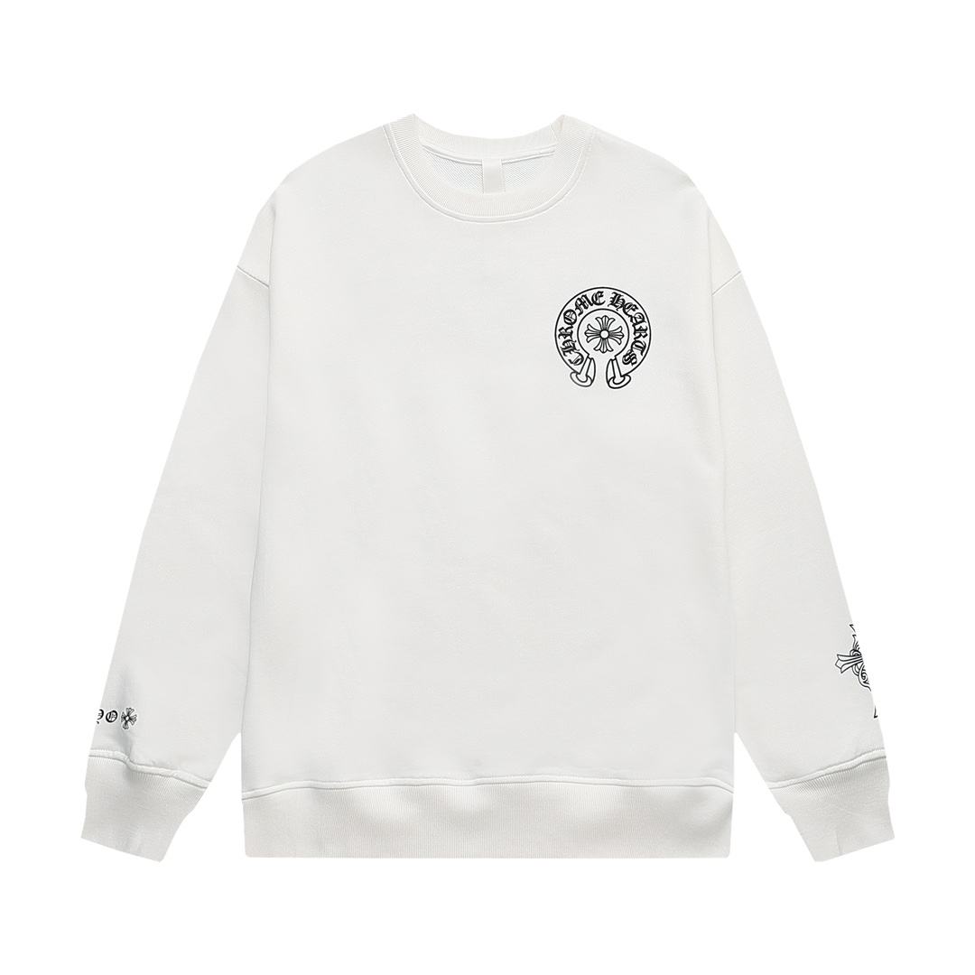 【CHROME HEARTS 公式旗艦店】クロムハーツ  丸首の衛衣 スウェット ご好評に付き再入荷240829