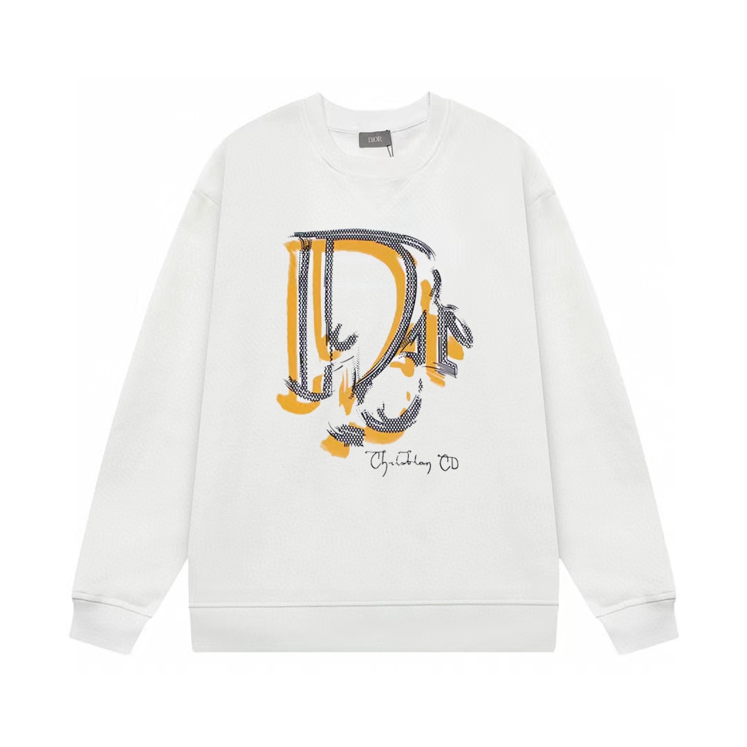 【DIOR 公式旗艦店】ディオール  丸首の衛衣 スウェットご好評に付き再入荷 241025