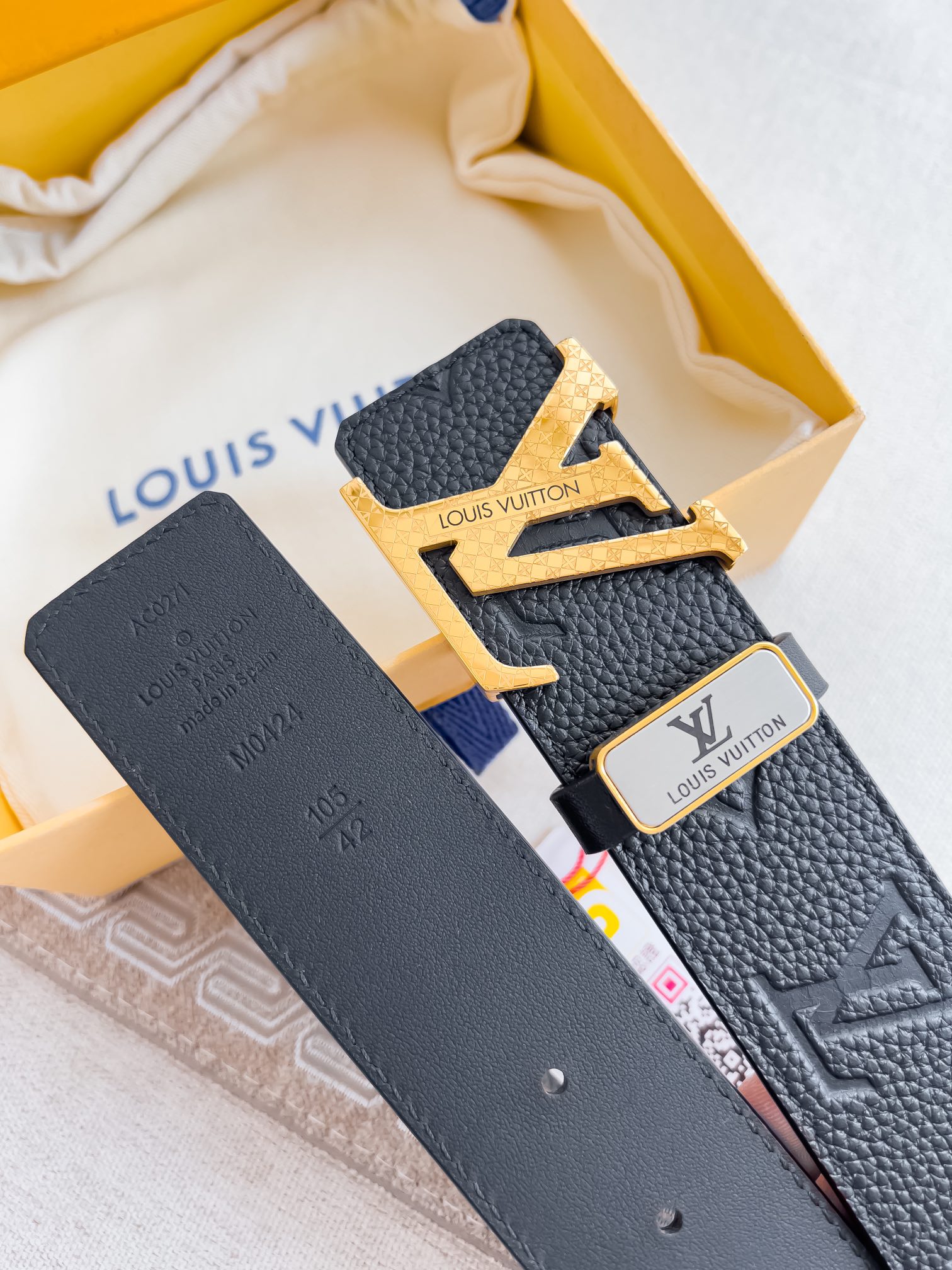 【LOUIS VUITTON】(ルイヴィトン) 3.8cmベルト メンズ  24706