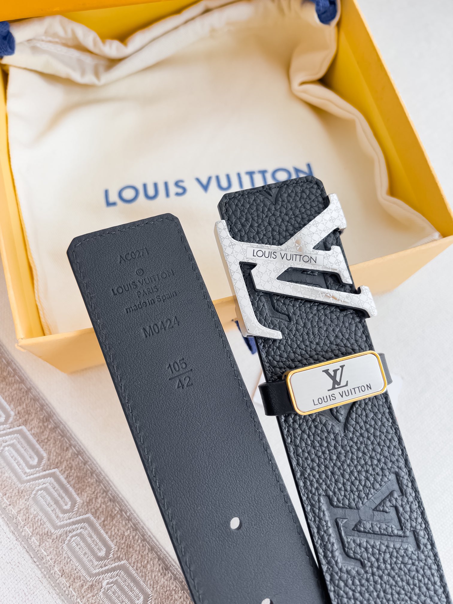【LOUIS VUITTON】(ルイヴィトン) 3.8cmベルト メンズ  24706