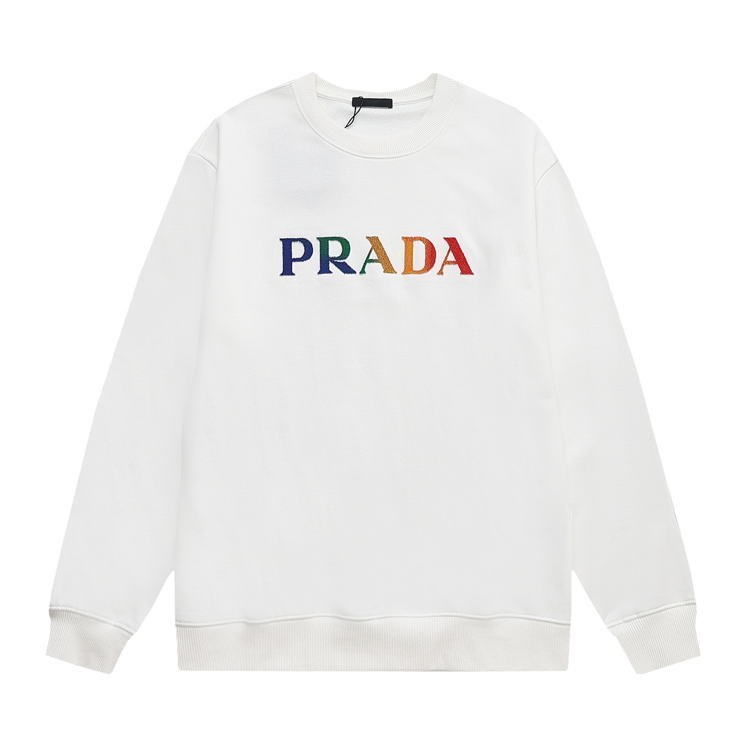 【PRADA 公式旗艦店】プラダ  丸首の衛衣 スウェットご好評に付き再入荷 240925