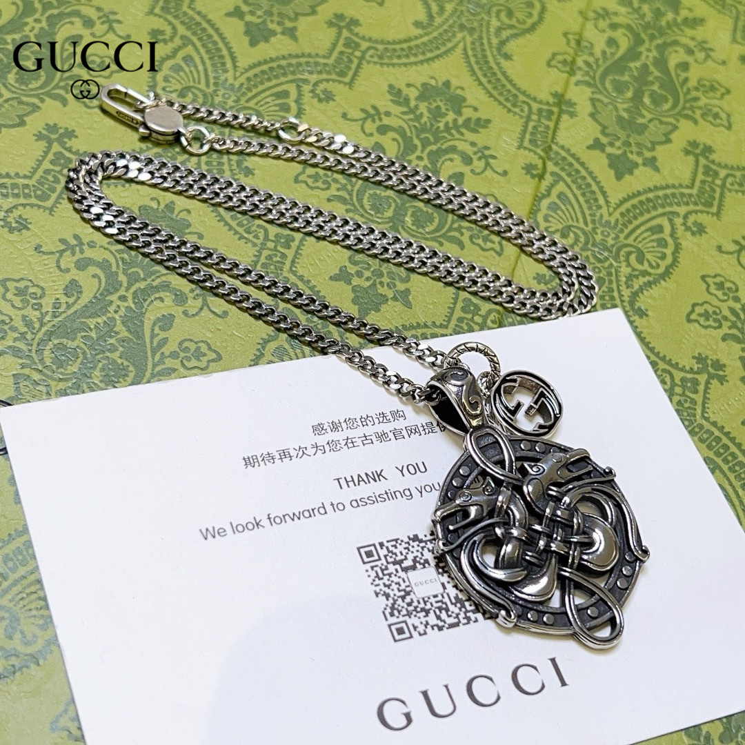 【GUCCI】ネックレス、新しいネックレス万能シンプルファッションオーナメント241015