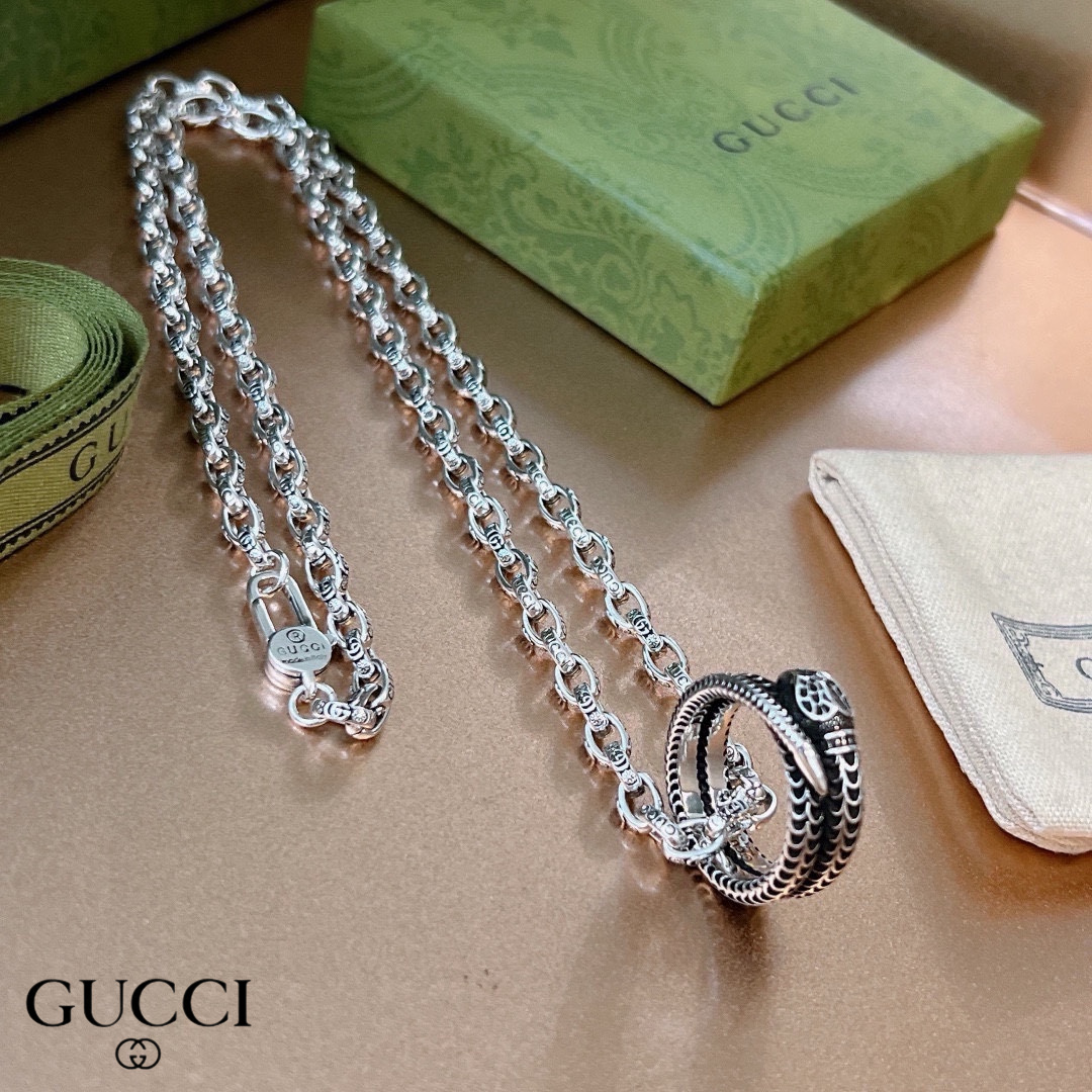 【GUCCI】ネックレス、新しいネックレス万能シンプルファッションオーナメント 240815