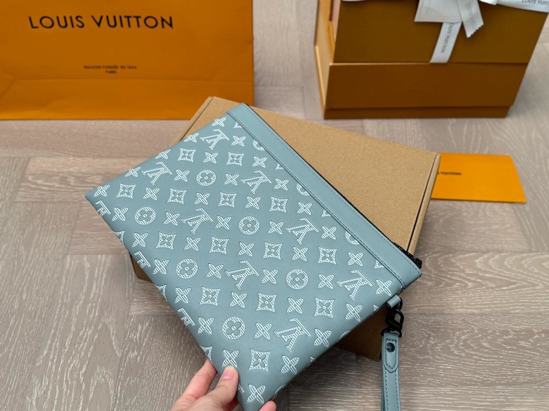 【LOUIS VUITTON  公式 旗艦店】 ルイヴィトン   クラッチバッグ 当日出荷 好評に付き再入荷！30*21CM  241101