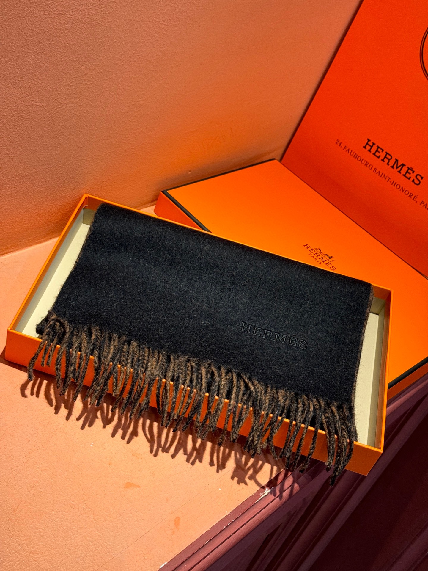 【HERMES エルメス 】スカーフ   30*180CM  241109