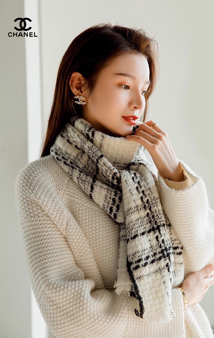 【CHANEL  シャネル 】スカーフ185*30CM 241107
