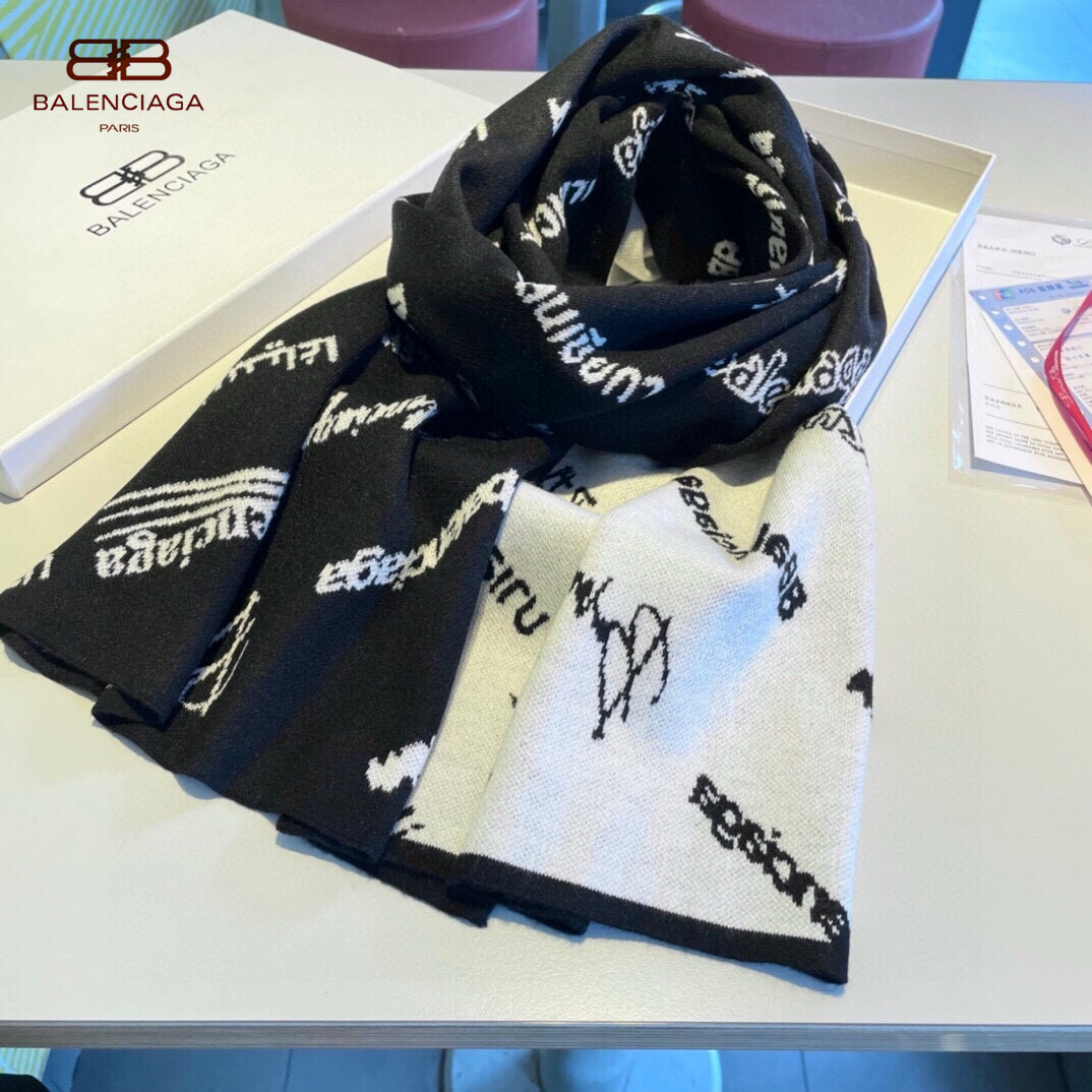 【BALENCIAGA   バレンシアガ】スカーフ32*180CM  241109