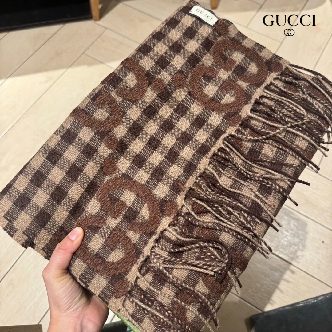 【GUCCI グッチ】スカーフ35*220CM  241108