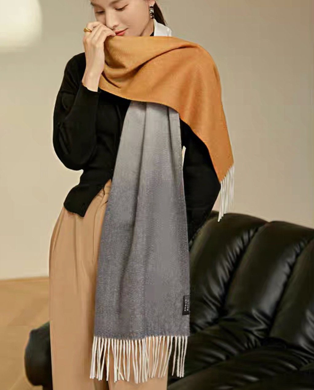 【HERMES エルメス 】スカーフ   32*190CM  241109