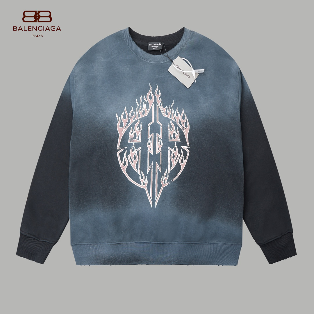 【BALENCIAGA 公式旗艦店】バレンシアガ 丸首の衛衣 スウェット ご好評に付き再入荷！241120