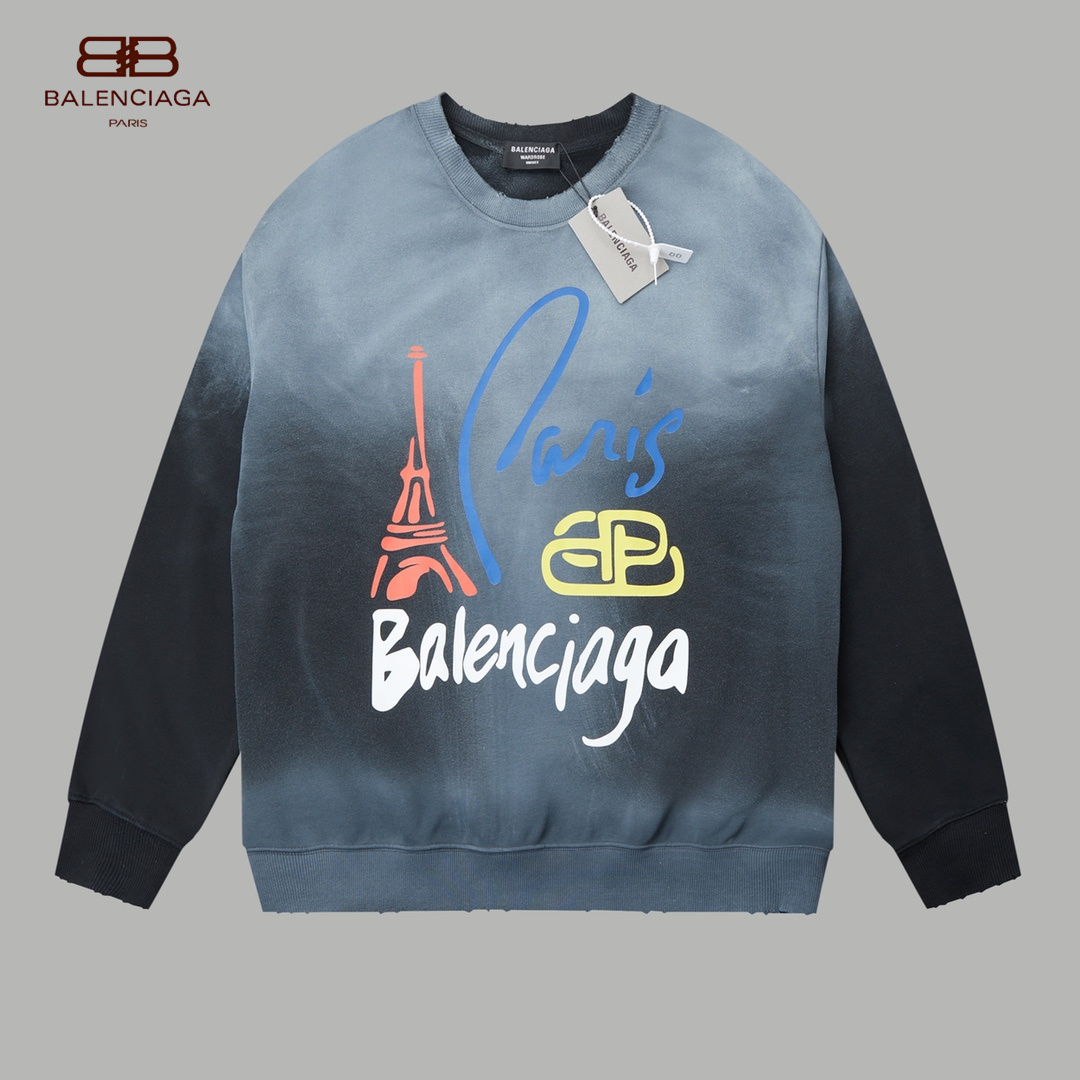 【BALENCIAGA 公式旗艦店】バレンシアガ 丸首の衛衣 スウェット ご好評に付き再入荷！241120