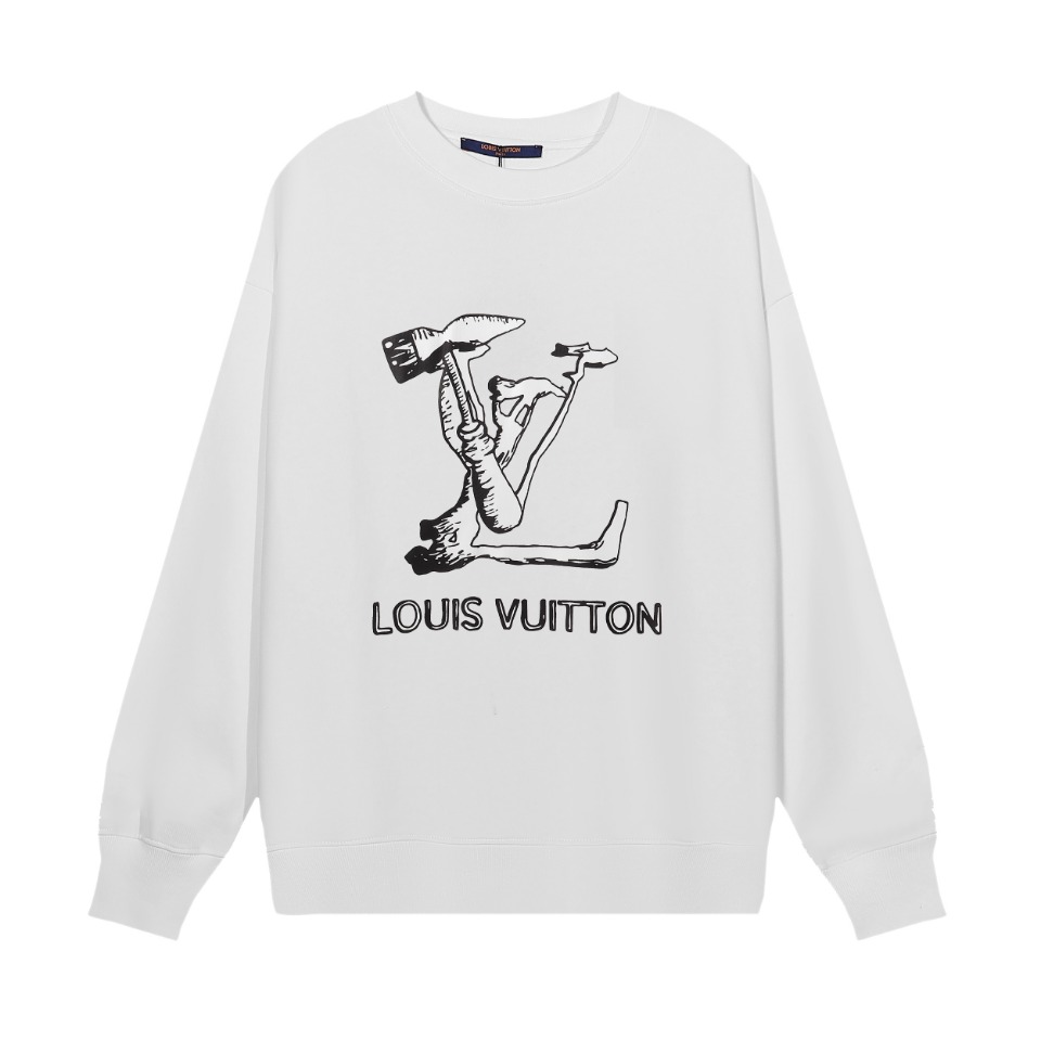 【LOUIS VUITTON  公式旗艦店】ルイヴィトン 丸首の衛衣 スウェット ご好評に付き再入荷 240811