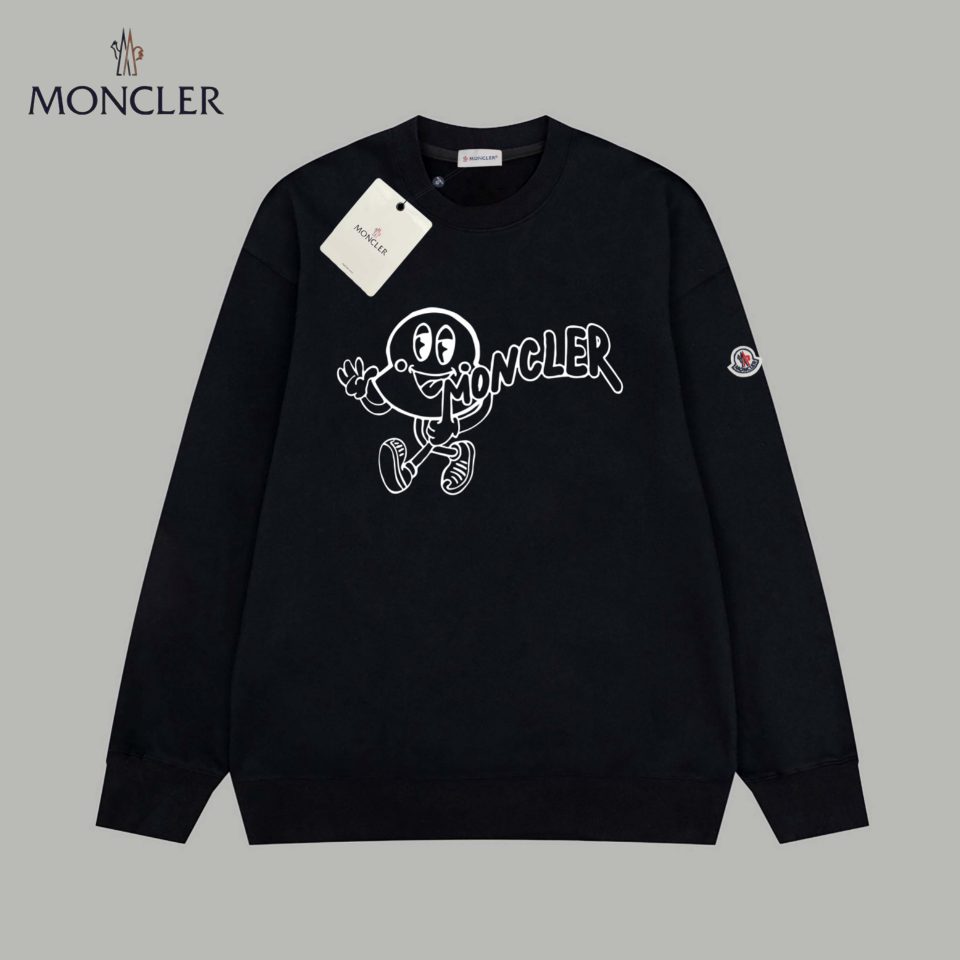 【MONCLER  公式旗艦店】モンクレール  丸首の衛衣 スウェット ご好評に付き再入荷！241120