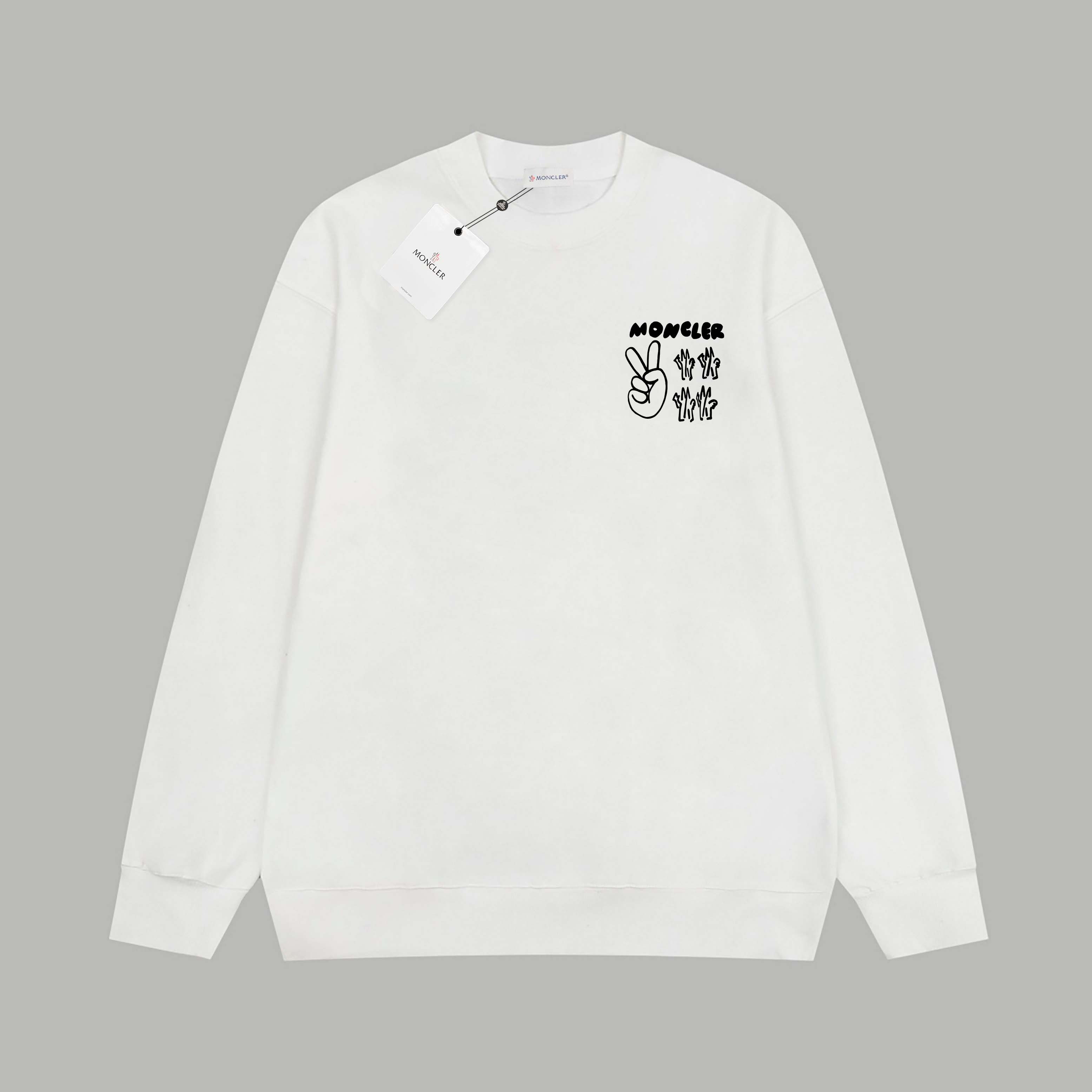 【MONCLER  公式旗艦店】モンクレール  丸首の衛衣 スウェット ご好評に付き再入荷！241120