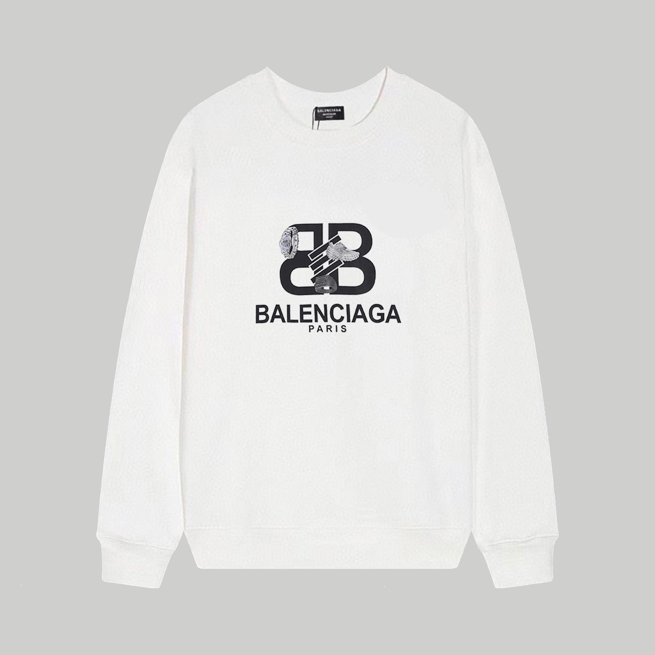 【BALENCIAGA 公式旗艦店】バレンシアガ 丸首の衛衣 スウェット ご好評に付き再入荷 240809