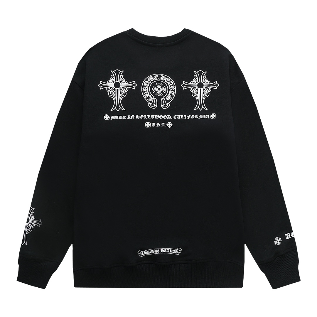 【CHROME HEARTS 公式旗艦店】クロムハーツ  丸首の衛衣 スウェット ご好評に付き再入荷240829