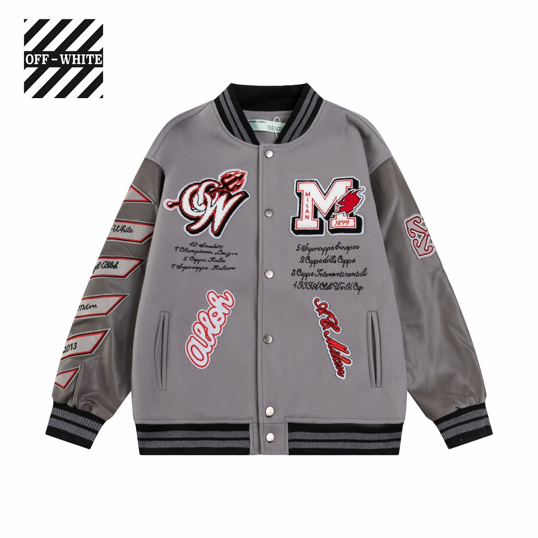 【OFF-WHITE  公式旗艦店】オフホワイト  野球着  ジャケット着ご好評に付き再入荷！241023